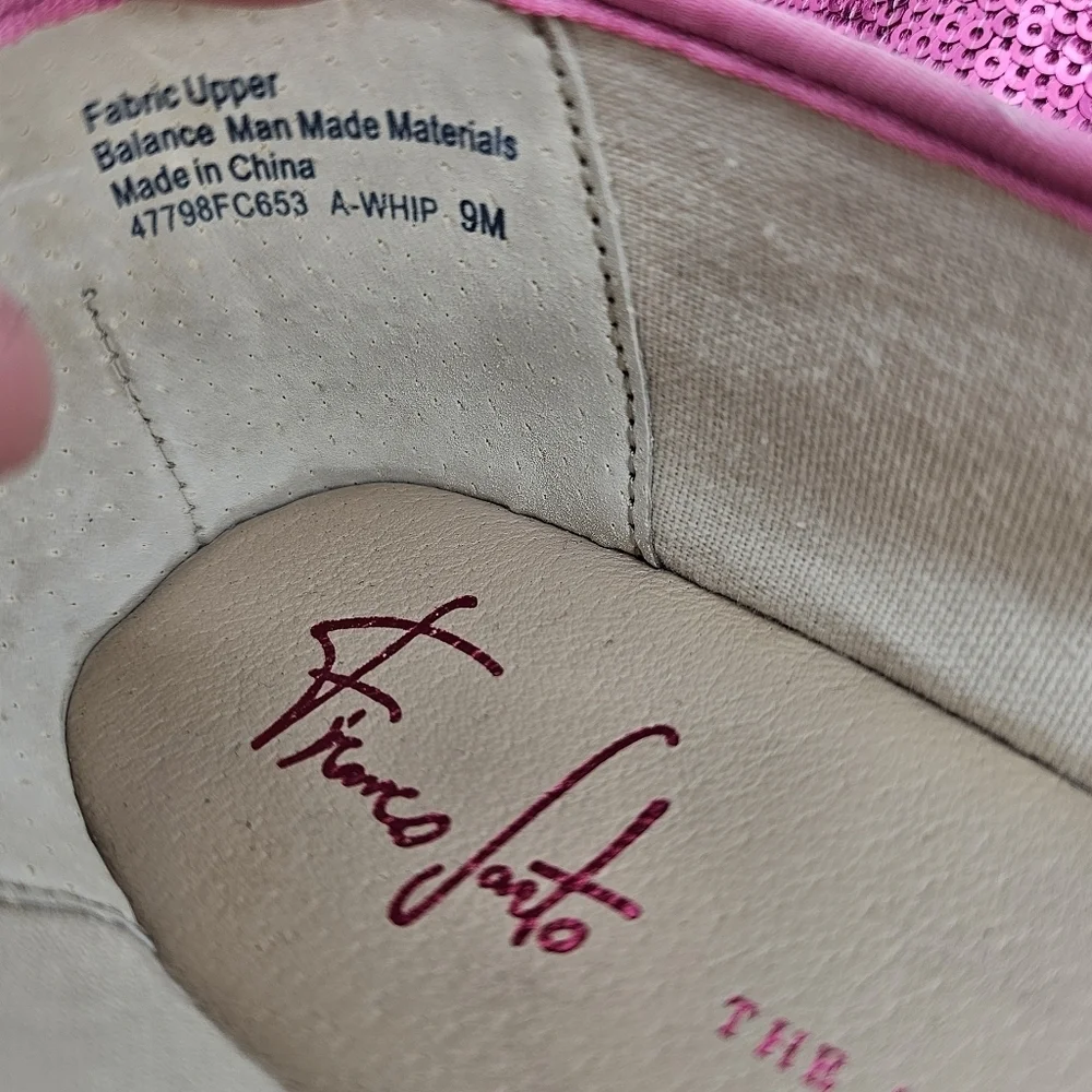 Franco Sarto The Artist Collection Women's Fuchsia Sequin Espadrille Size 9m